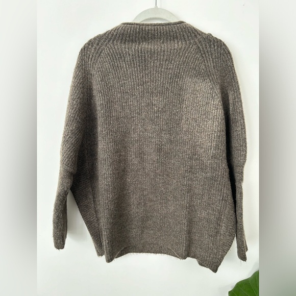 For The Republic brown knitted mock neck sweater. Size small. - Picture 4 of 7